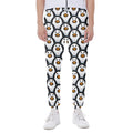 Cute Penguin Face Pattern Print Joggers