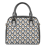 Cute Penguin Face Pattern Print Shoulder Handbag