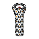 Cute Penguin Face Pattern Print Single Neoprene Wine Tote