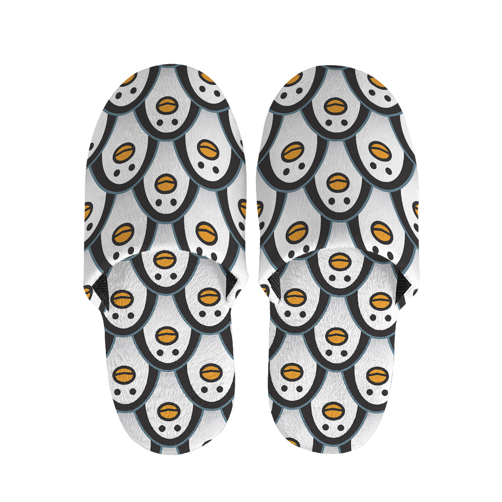Cute Penguin Face Pattern Print Slippers