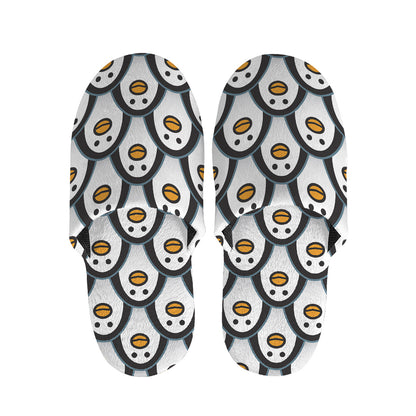 Cute Penguin Face Pattern Print Slippers
