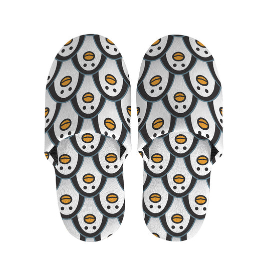 Cute Penguin Face Pattern Print Slippers