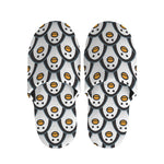 Cute Penguin Face Pattern Print Slippers