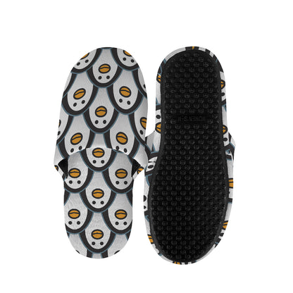 Cute Penguin Face Pattern Print Slippers