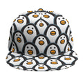 Cute Penguin Face Pattern Print Snapback Cap