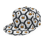 Cute Penguin Face Pattern Print Snapback Cap