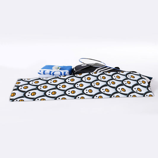 Cute Penguin Face Pattern Print Sports Towel