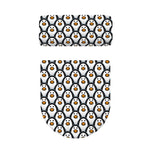Cute Penguin Face Pattern Print Toilet Lid And Tank Cover Set