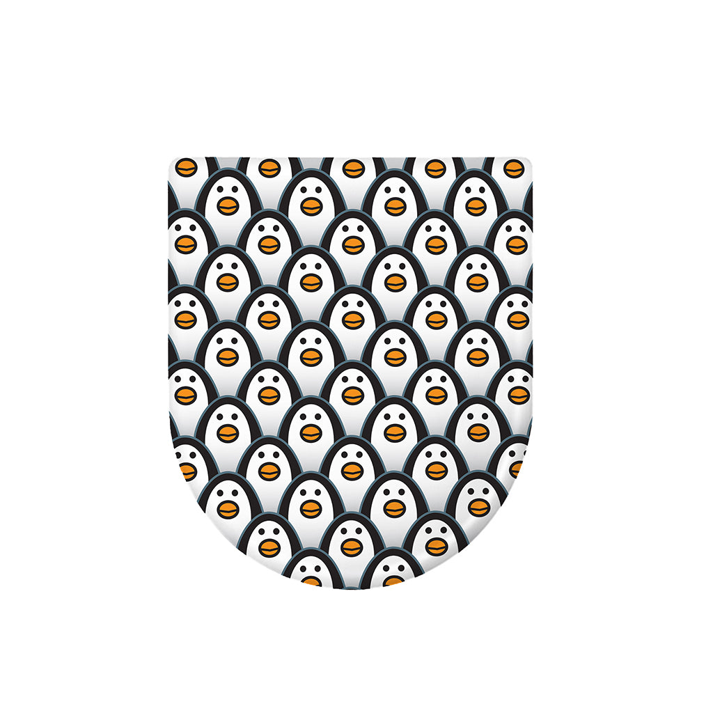 Cute Penguin Face Pattern Print Toilet Lid Cover