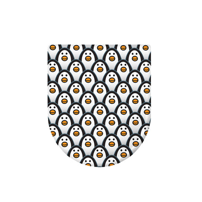 Cute Penguin Face Pattern Print Toilet Lid Cover
