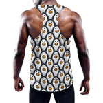 Cute Penguin Face Pattern Print Training Tank Top