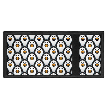 Cute Penguin Face Pattern Print Trifold Wallet