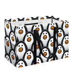 Cute Penguin Face Pattern Print Utility Tote Bag