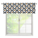 Cute Penguin Face Pattern Print Window Valance