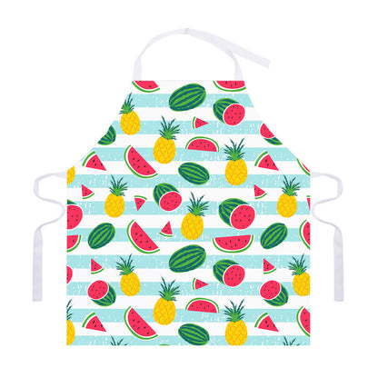 Cute Pineapple Watermelon Pattern Print Adjustable Apron