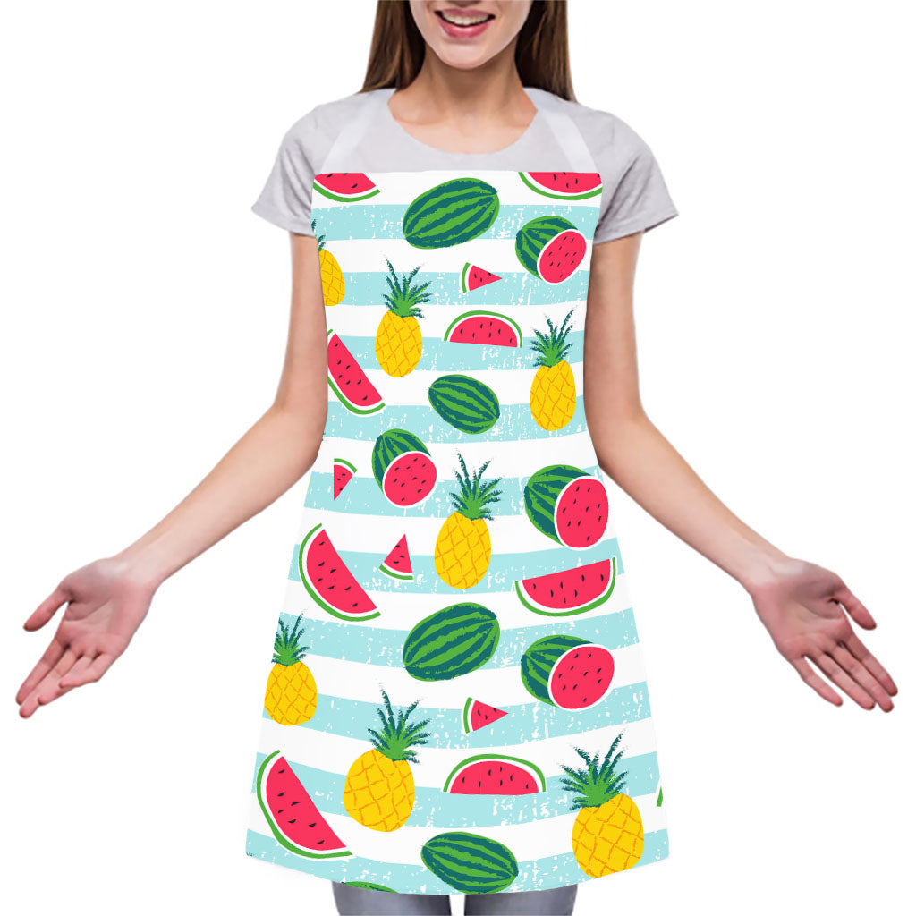 Cute Pineapple Watermelon Pattern Print Adjustable Apron