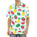 Cute Pineapple Watermelon Pattern Print Aloha Shirt