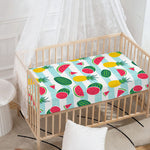 Cute Pineapple Watermelon Pattern Print Baby Crib Sheet