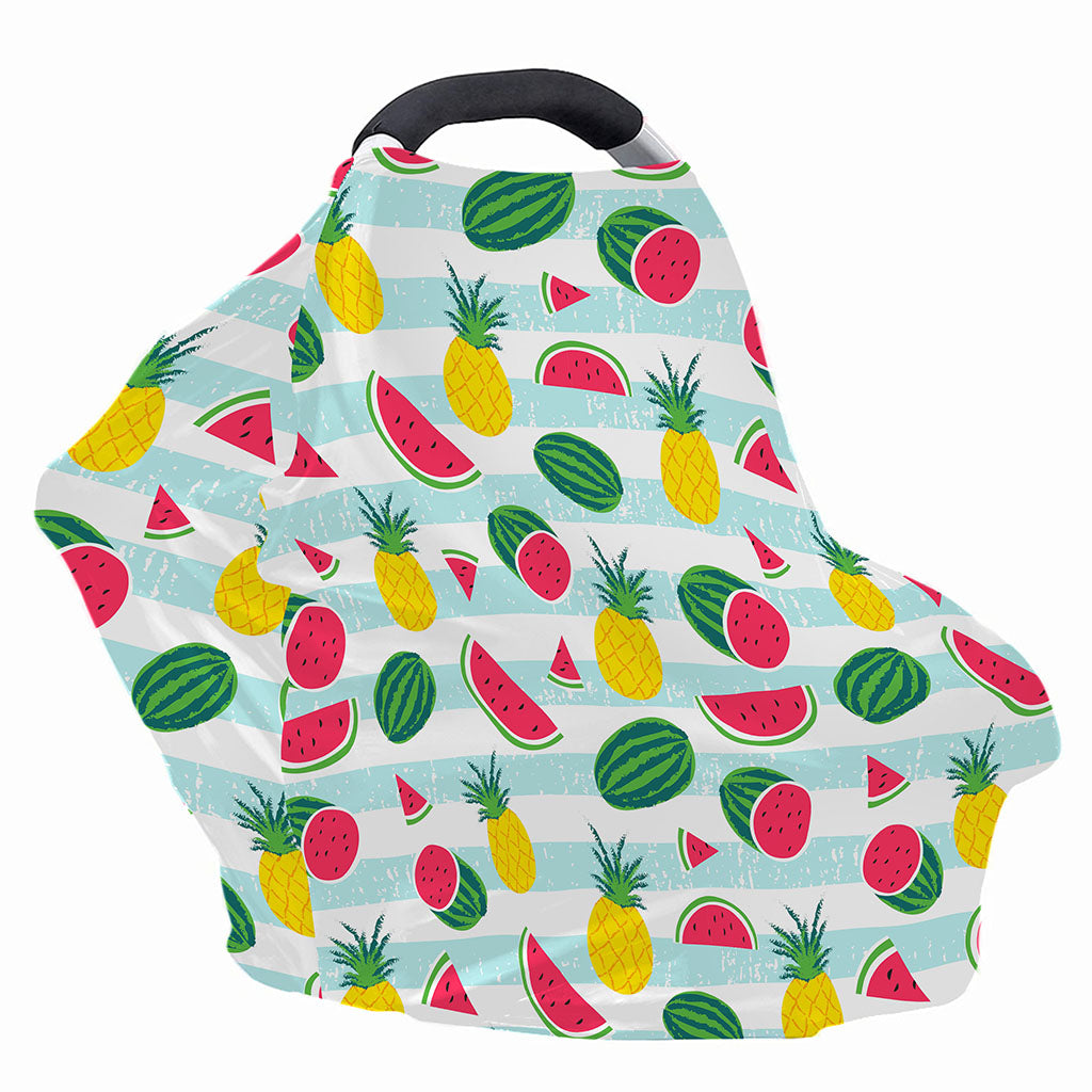 Cute Pineapple Watermelon Pattern Print Baby Seat Cover
