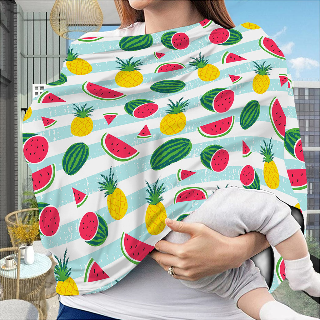 Cute Pineapple Watermelon Pattern Print Baby Seat Cover