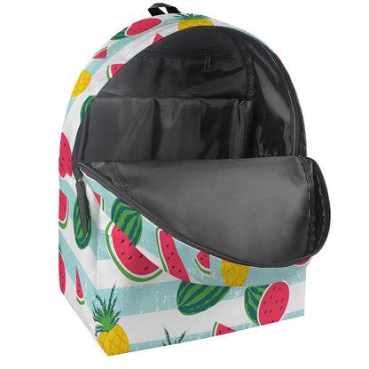 Cute Pineapple Watermelon Pattern Print Backpack