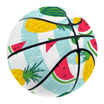 Cute Pineapple Watermelon Pattern Print Basketball