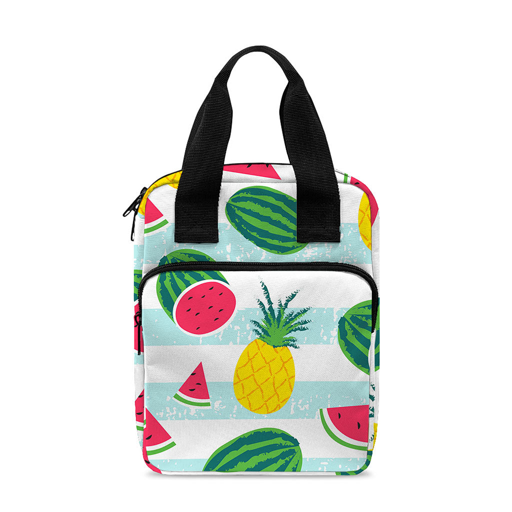 Cute Pineapple Watermelon Pattern Print Bible Tote Bag
