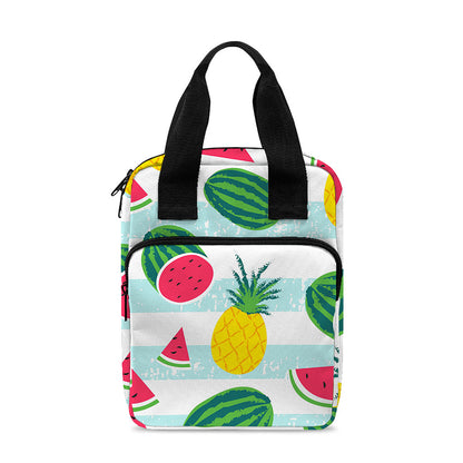 Cute Pineapple Watermelon Pattern Print Bible Tote Bag