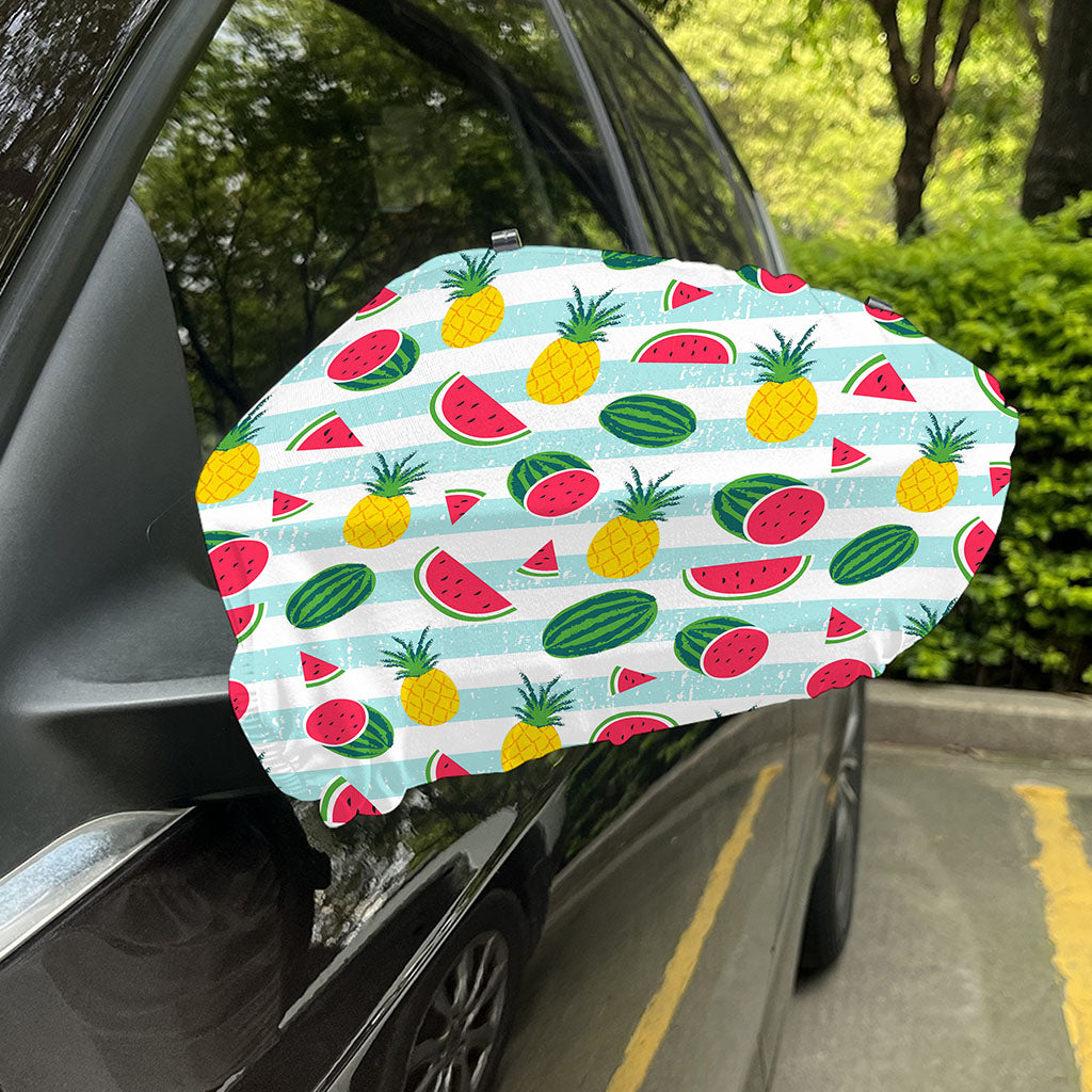 Cute Pineapple Watermelon Pattern Print Car Side Mirror Covers