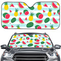 Cute Pineapple Watermelon Pattern Print Car Windshield Sun Shade