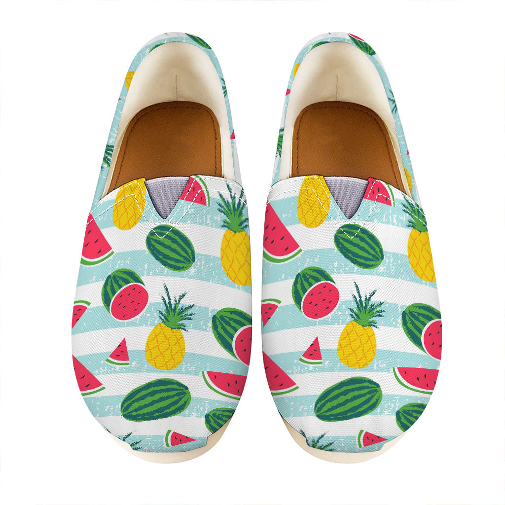 Cute Pineapple Watermelon Pattern Print Casual Shoes
