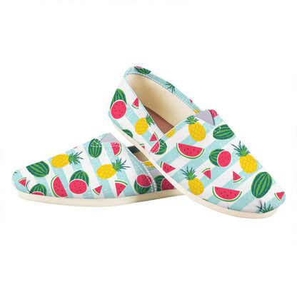Cute Pineapple Watermelon Pattern Print Casual Shoes