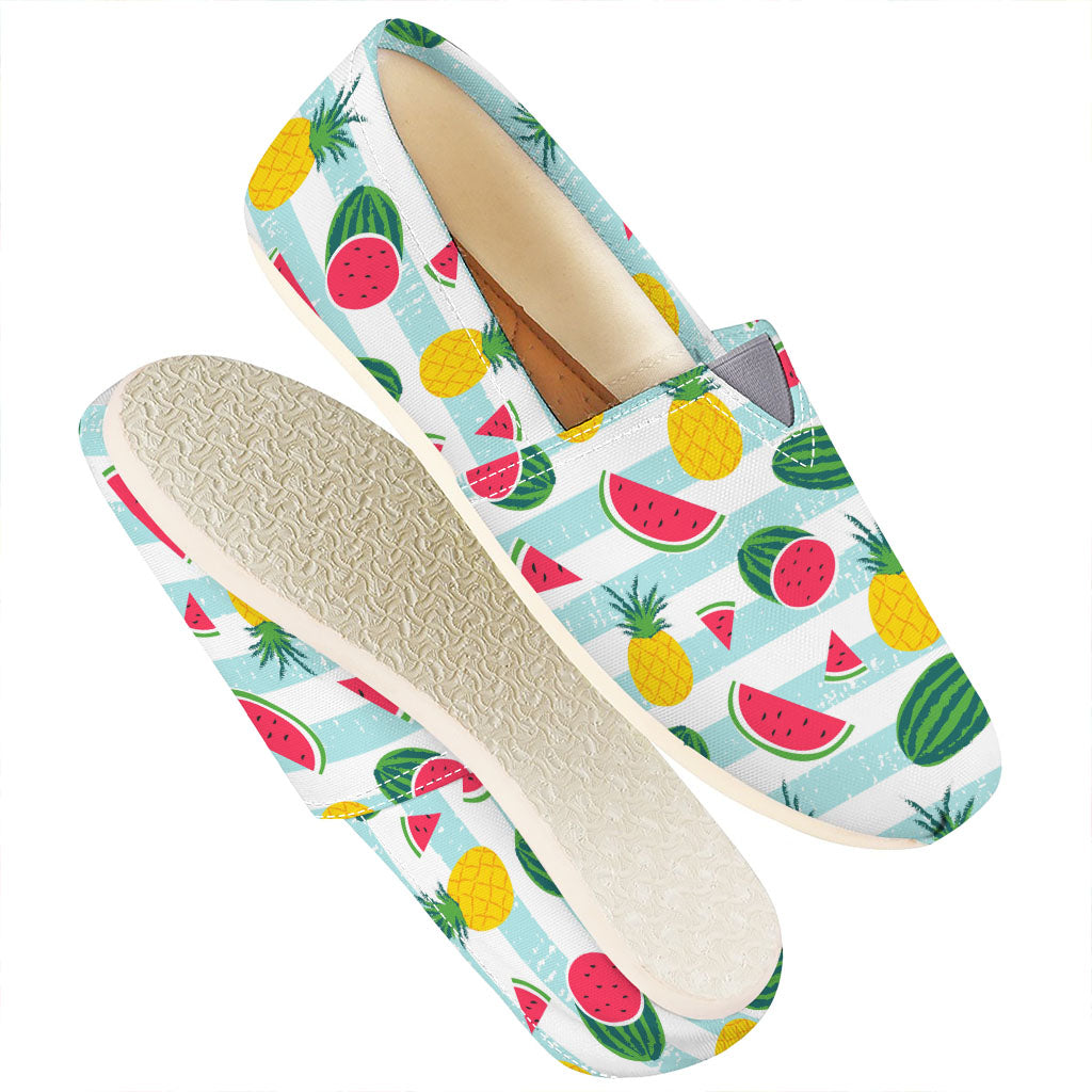 Cute Pineapple Watermelon Pattern Print Casual Shoes