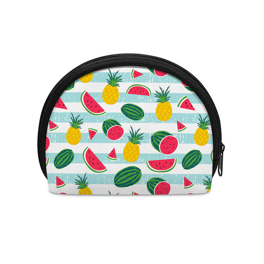 Cute Pineapple Watermelon Pattern Print Coin Purse