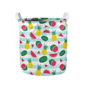 Cute Pineapple Watermelon Pattern Print Collapsible Laundry Basket