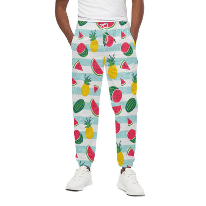 Cute Pineapple Watermelon Pattern Print Cotton Pants