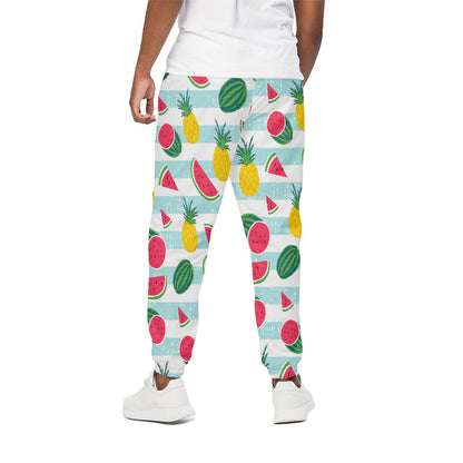 Cute Pineapple Watermelon Pattern Print Cotton Pants