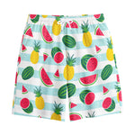 Cute Pineapple Watermelon Pattern Print Cotton Shorts