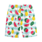 Cute Pineapple Watermelon Pattern Print Cotton Shorts