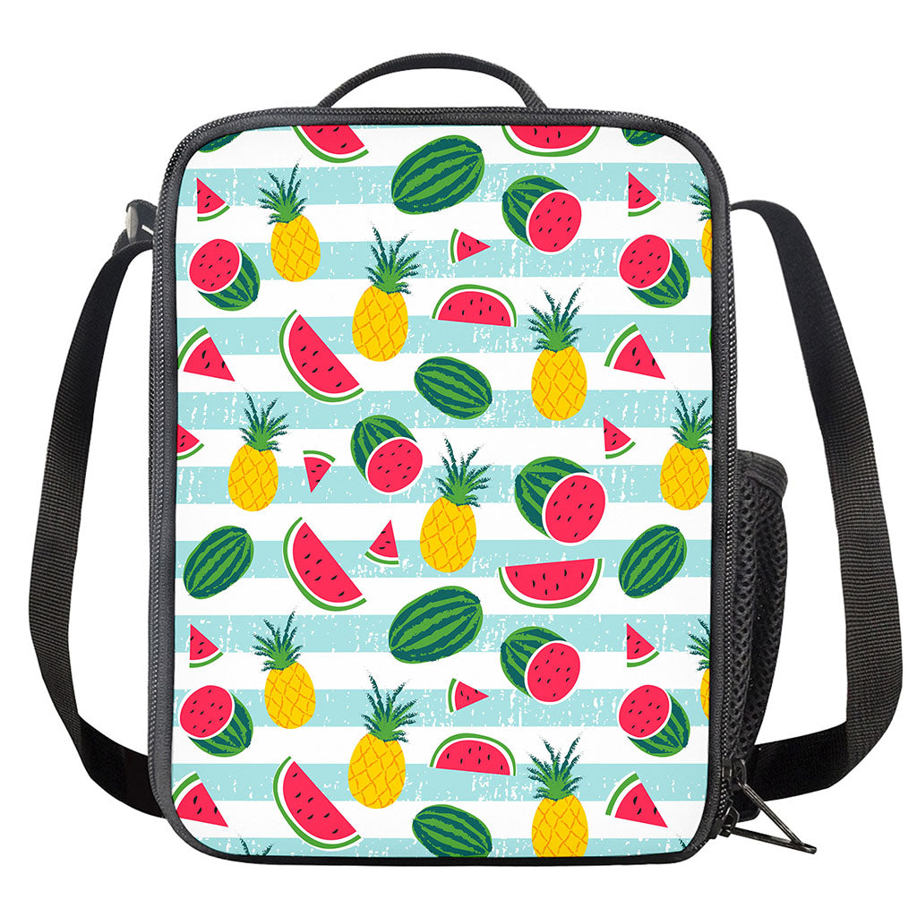 Cute Pineapple Watermelon Pattern Print Crossbody Lunch Bag