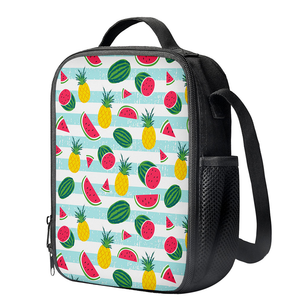 Cute Pineapple Watermelon Pattern Print Crossbody Lunch Bag
