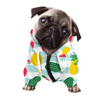 Cute Pineapple Watermelon Pattern Print Dog Zip Up Hoodie