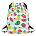 Cute Pineapple Watermelon Pattern Print Drawstring Backpack