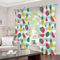 Cute Pineapple Watermelon Pattern Print Extra Wide Grommet Curtains