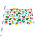 Cute Pineapple Watermelon Pattern Print Flag