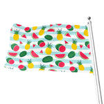 Cute Pineapple Watermelon Pattern Print Flag