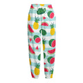 Cute Pineapple Watermelon Pattern Print Fleece Lined Knit Pants