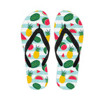 Cute Pineapple Watermelon Pattern Print Flip Flops