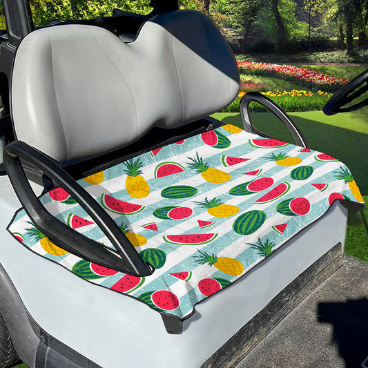 Cute Pineapple Watermelon Pattern Print Golf Cart Seat Cover