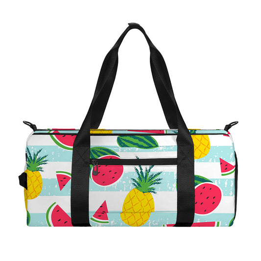 Cute Pineapple Watermelon Pattern Print Gym Bag